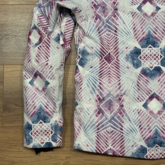 Roxy Women's Jetty Snow Jacket in Blue/Violet Labyrinth Pattern Size Medium - Picture 14 of 16